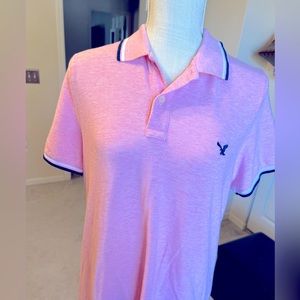 American eagle, medium pink and navy Polo.
